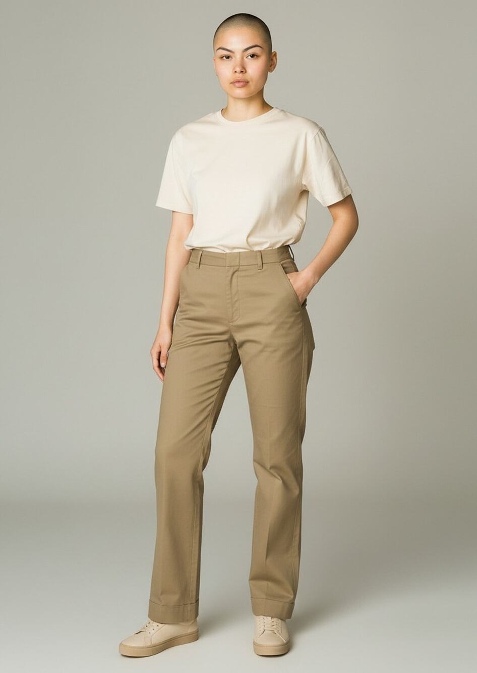 Banana Republic Tan Martin Fit Trouser 2 Khaki Ramie Cotton Blend Dress Pants